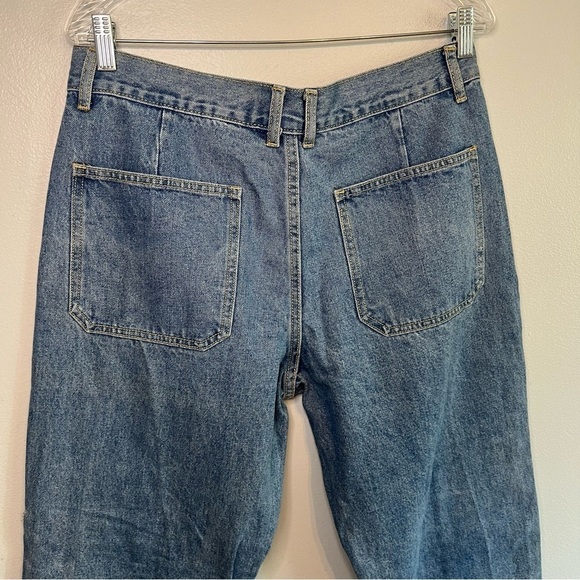 Lioness Women's High Rise Cargo Pockets Jeans Sz XXL Pockets Med Wash W 32 Y2K - Picture 7 of 11
